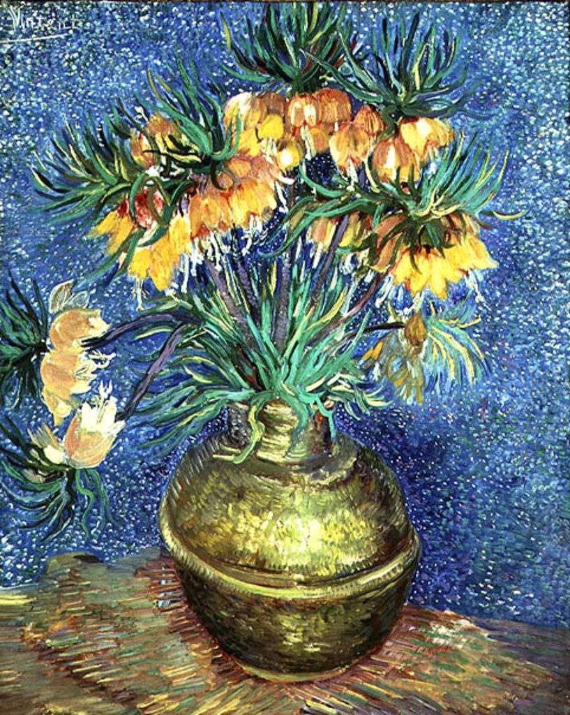 Detail of Crown Imperial Fritillaries in a Copper Vase, 1887 by Vincent van Gogh