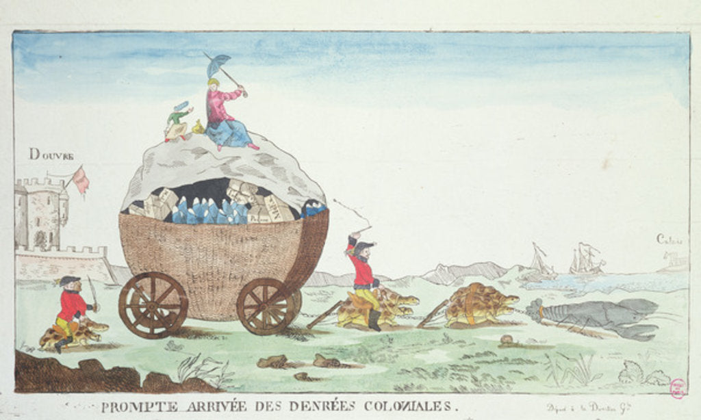 Detail of The Prompt Arrival of Colonial Goods, 1807 by French School