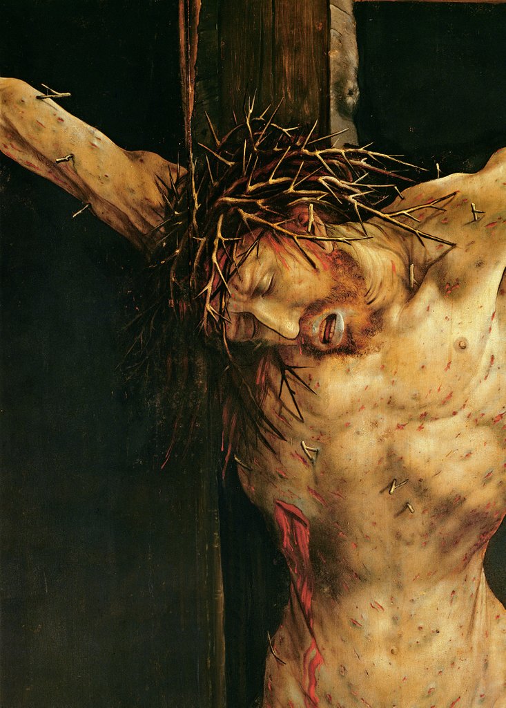 Detail of Christ on the Cross by Matthias Grunewald