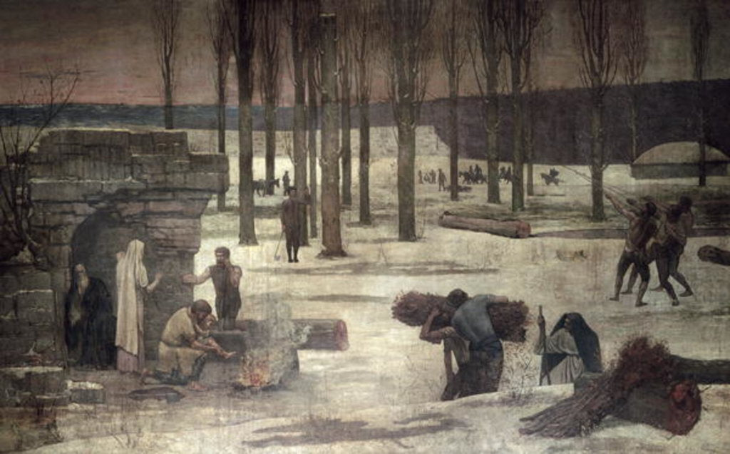 Detail of Winter, 1889-93 by Pierre Puvis de Chavannes