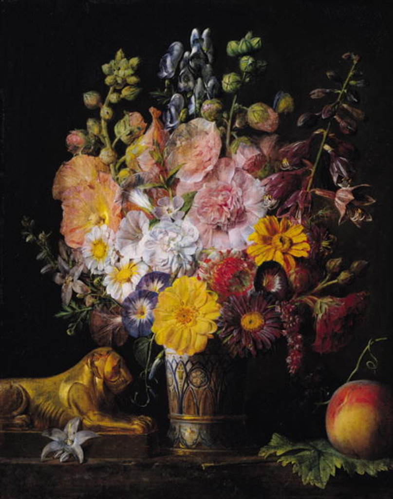 Detail of Flowers by Jean Francois Garneray
