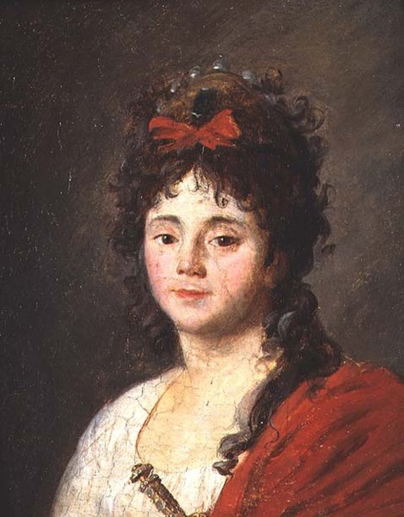 Detail of Portrait of Mademoiselle Maillard as the Goddess of Reason at the Fete de l'Eglise de Notre-Dame, 10th November 1793, after 1793 by Jean Francois Garneray