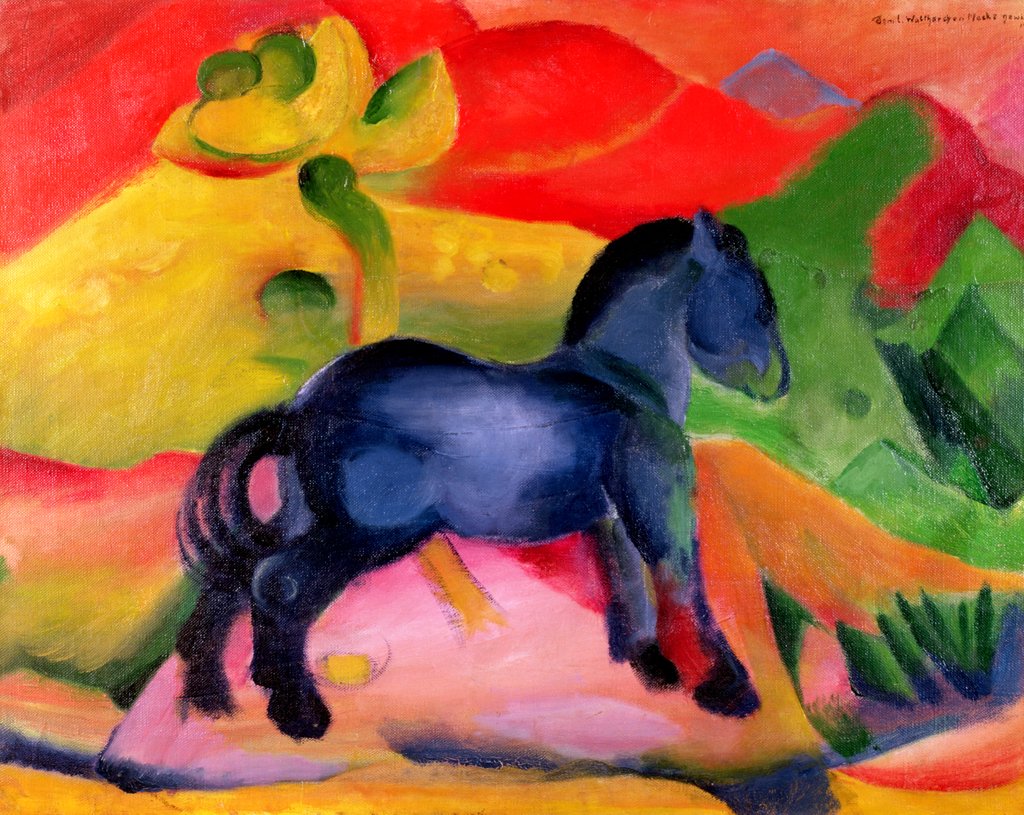 Detail of Little Blue Horse, 1912 by Franz Marc