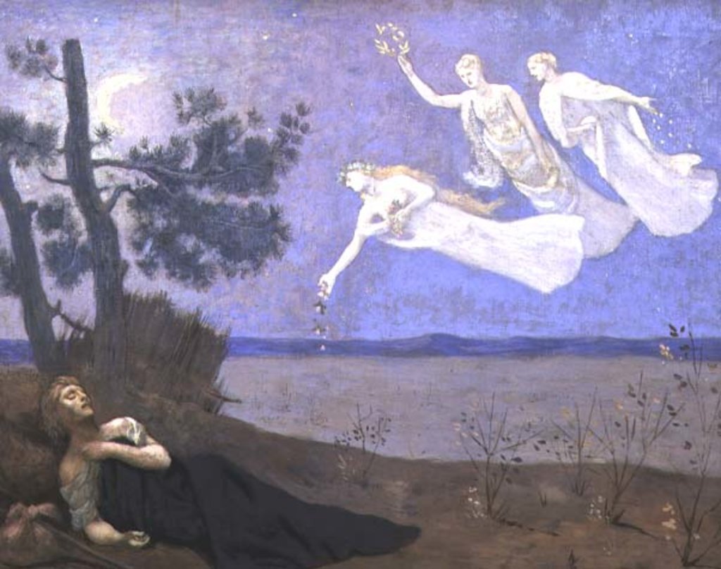 Detail of The Dream: 'In his sleep he saw Love, Glory and Wealth appear to him', 1883 by Pierre Puvis de Chavannes