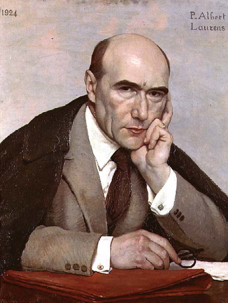 Detail of Portrait of Andre Gide 1924 by Paul Albert Laurens