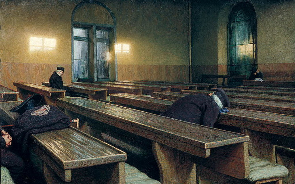 Detail of Feast Day at the Pio Albergo Trivulzio, 1892 by Angelo Morbelli