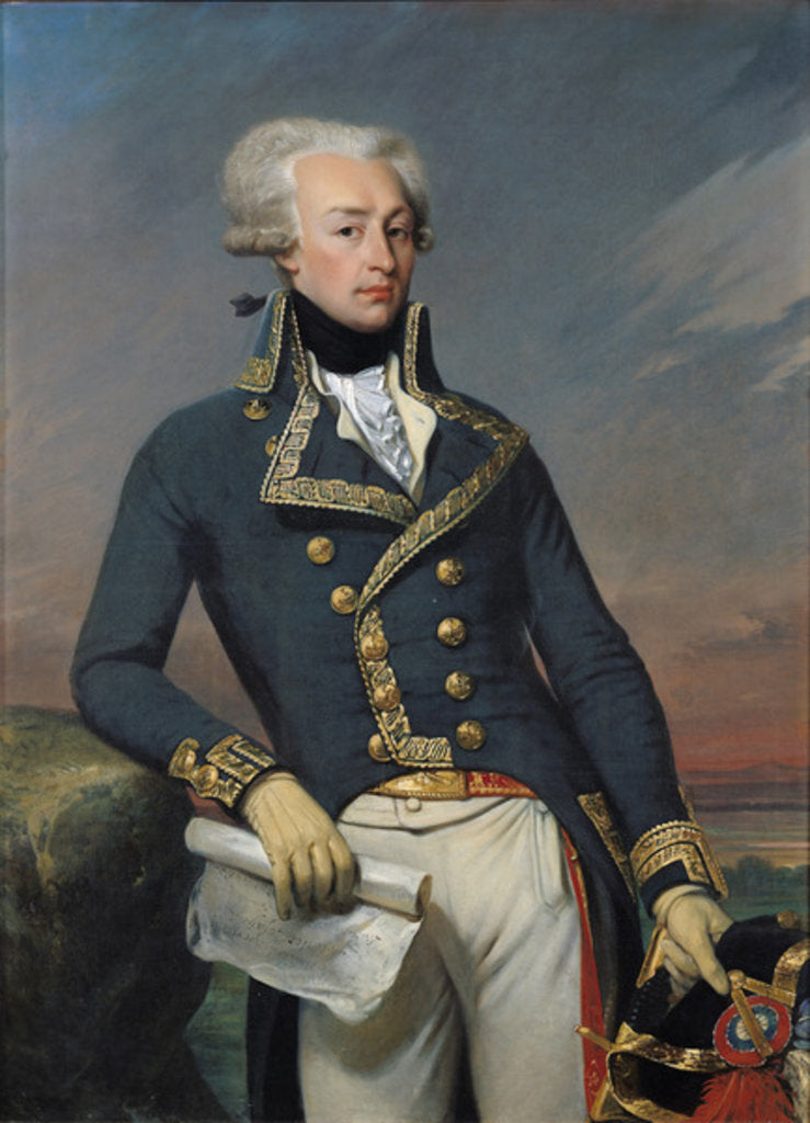 Detail of Portrait of Gilbert Motier the Marquis de La Fayette as a Lieutenant General, 1791 by Joseph Desire Court