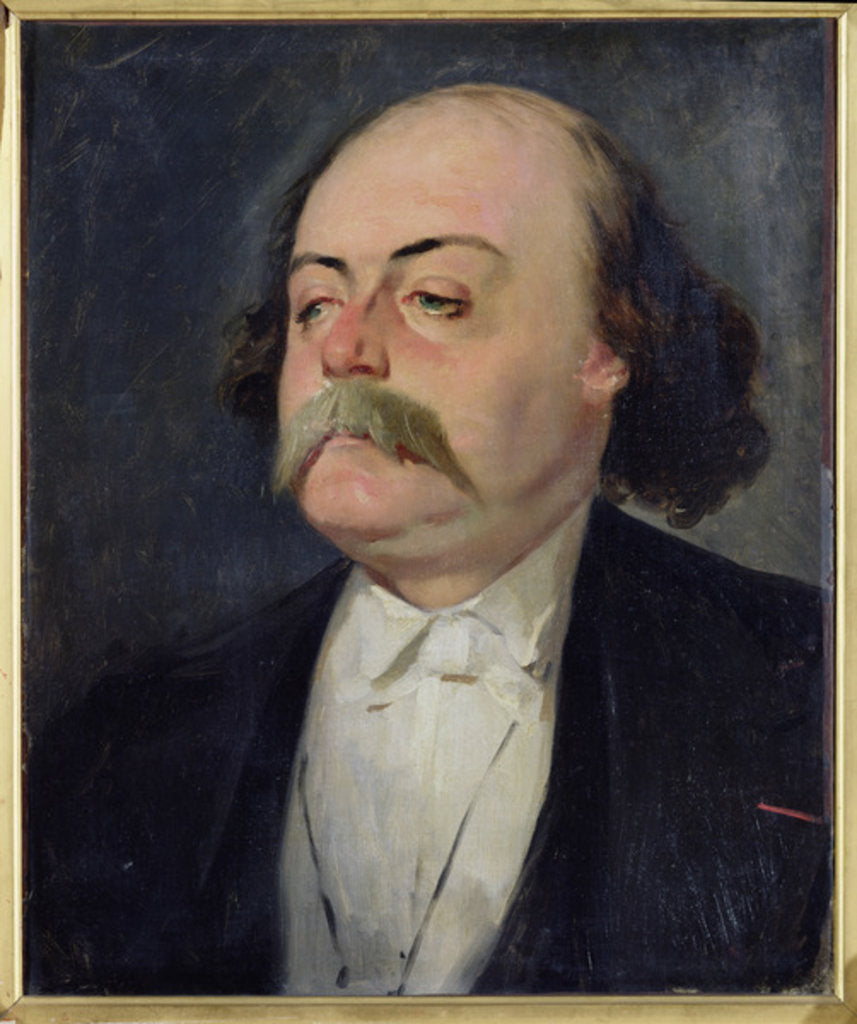 Detail of Portrait of Gustave Flaubert 1868-81 by Eugene Giraud