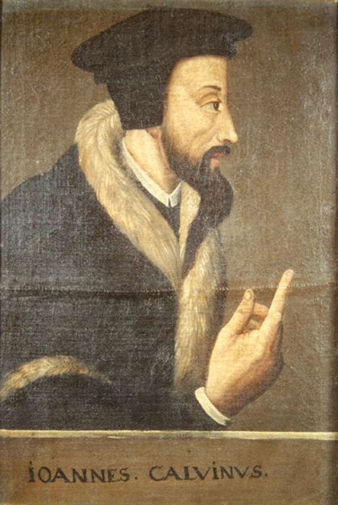 Detail of Portrait of John Calvin French theologian and reformer by Swiss School
