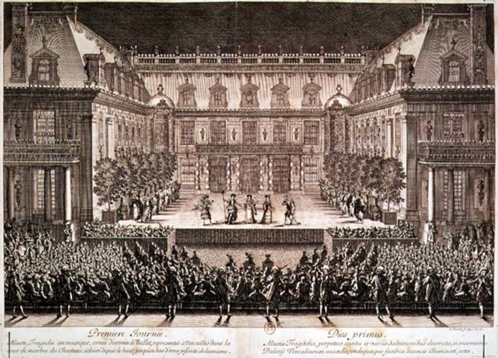 Detail of Performance of the opera 'Alceste', performed in the Marble Courtyard at the Chateau de Versailles by French School
