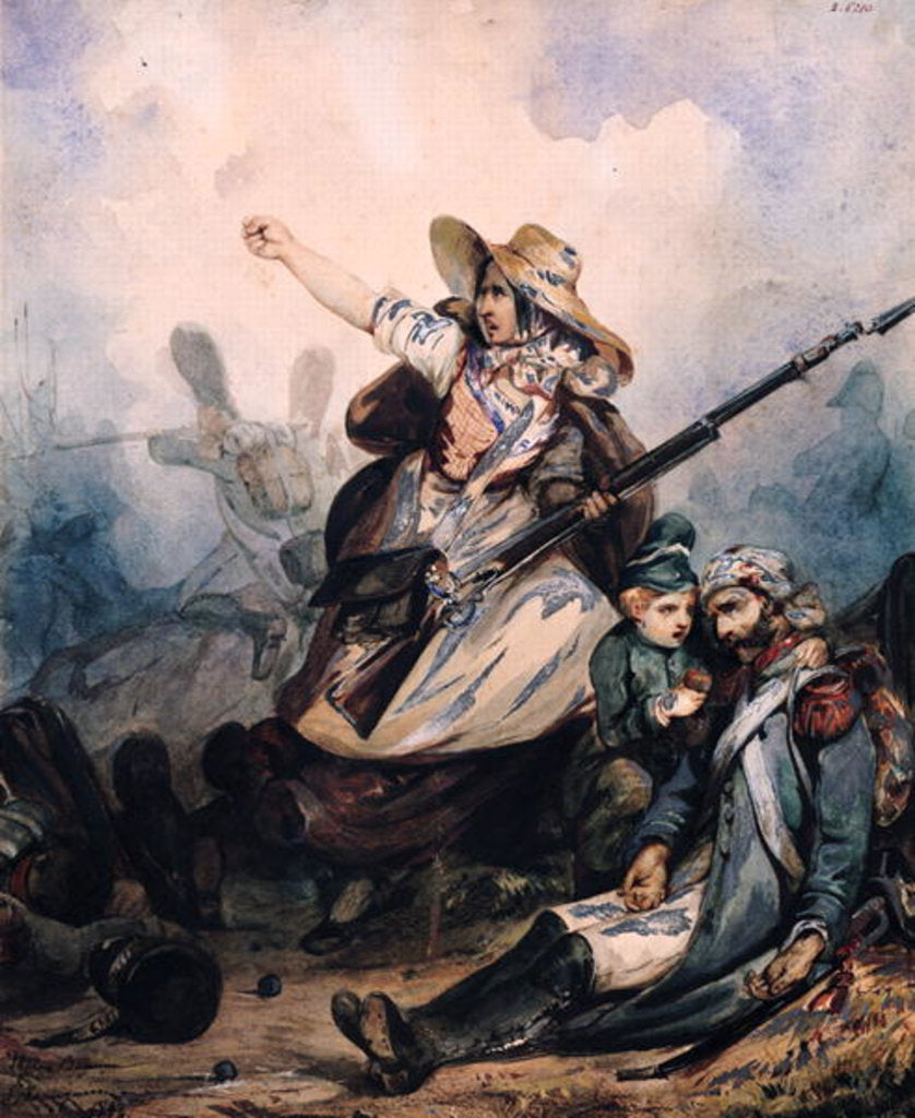 Detail of A Barricade in 1830, 1834 by P. Manguin