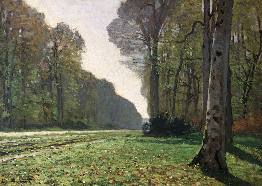 Detail of The Road to Bas-Breau, Fontainebleau, c.1865 by Claude Monet