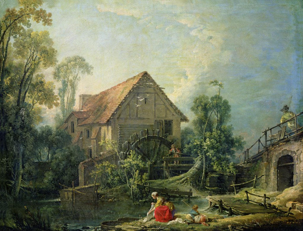 Detail of The Mill, 1751 by Francois Boucher