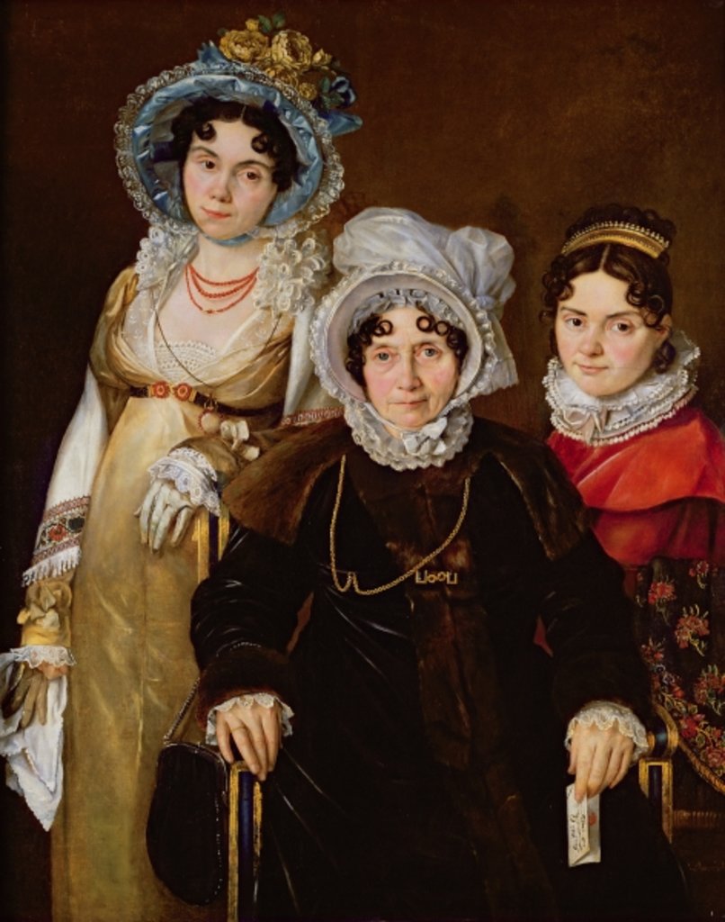 Detail of Portrait of Madame de Tangry and her Daughters, after 1816 by French School