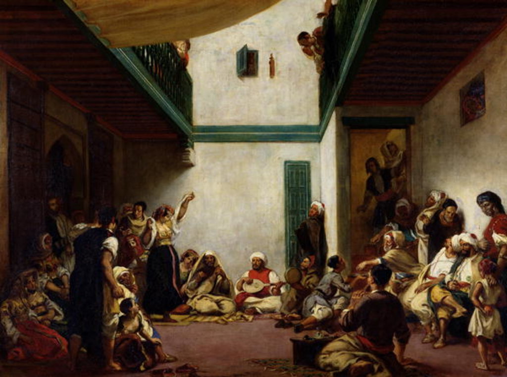 Detail of A Jewish wedding in Morocco, 1841 by Ferdinand Victor Eugene Delacroix