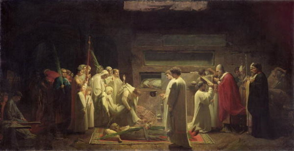 Detail of The Martyrs in the Catacombs, 1855 by Jules Eugene Lenepveu