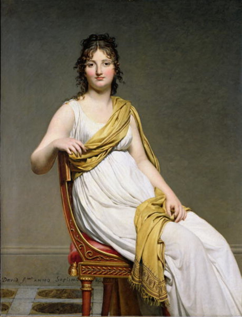 Detail of Portrait of Madame Raymond de Verninac 1798-99 by Jacques Louis David