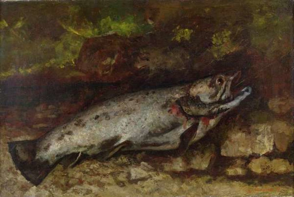 Detail of The Trout, 1873 by Gustave Courbet