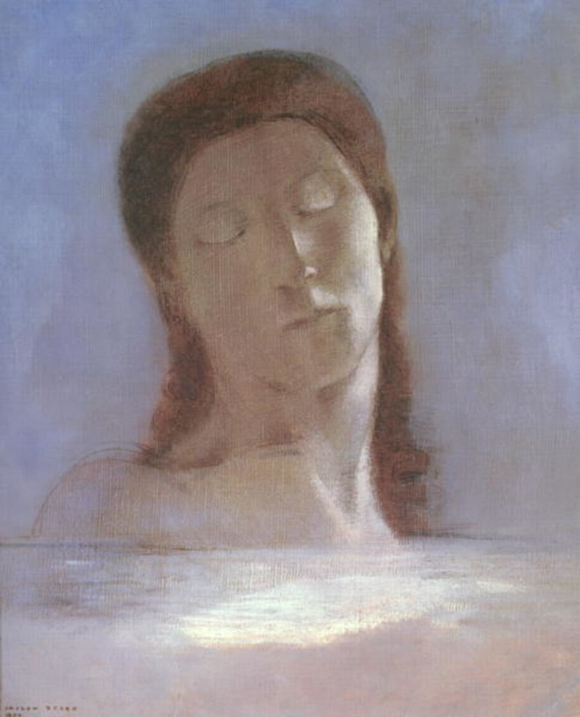 Detail of The Closed Eyes, 1890 by Odilon Redon