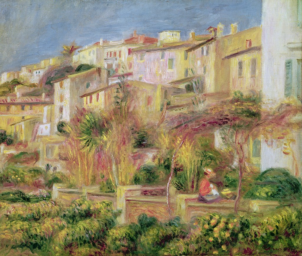 Detail of Terrace in Cagnes, 1905 by Pierre Auguste Renoir