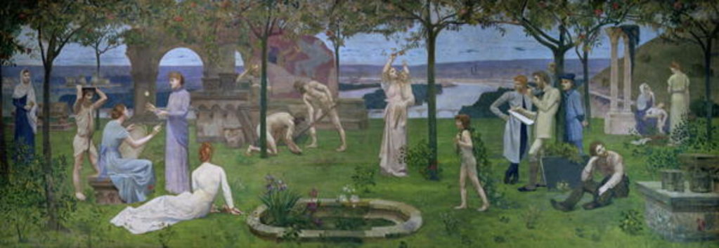 Detail of Between Art and Nature, 1890 by Pierre Puvis de Chavannes