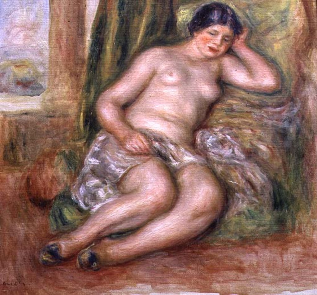 Detail of Sleeping Odalisque, or Odalisque in Turkish Slippers, c.1915-17 by Pierre Auguste Renoir