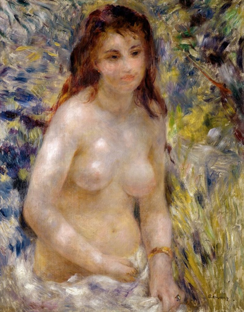 Detail of Study. Torso, effect of sunlight, c.1875-76 by Pierre Auguste Renoir