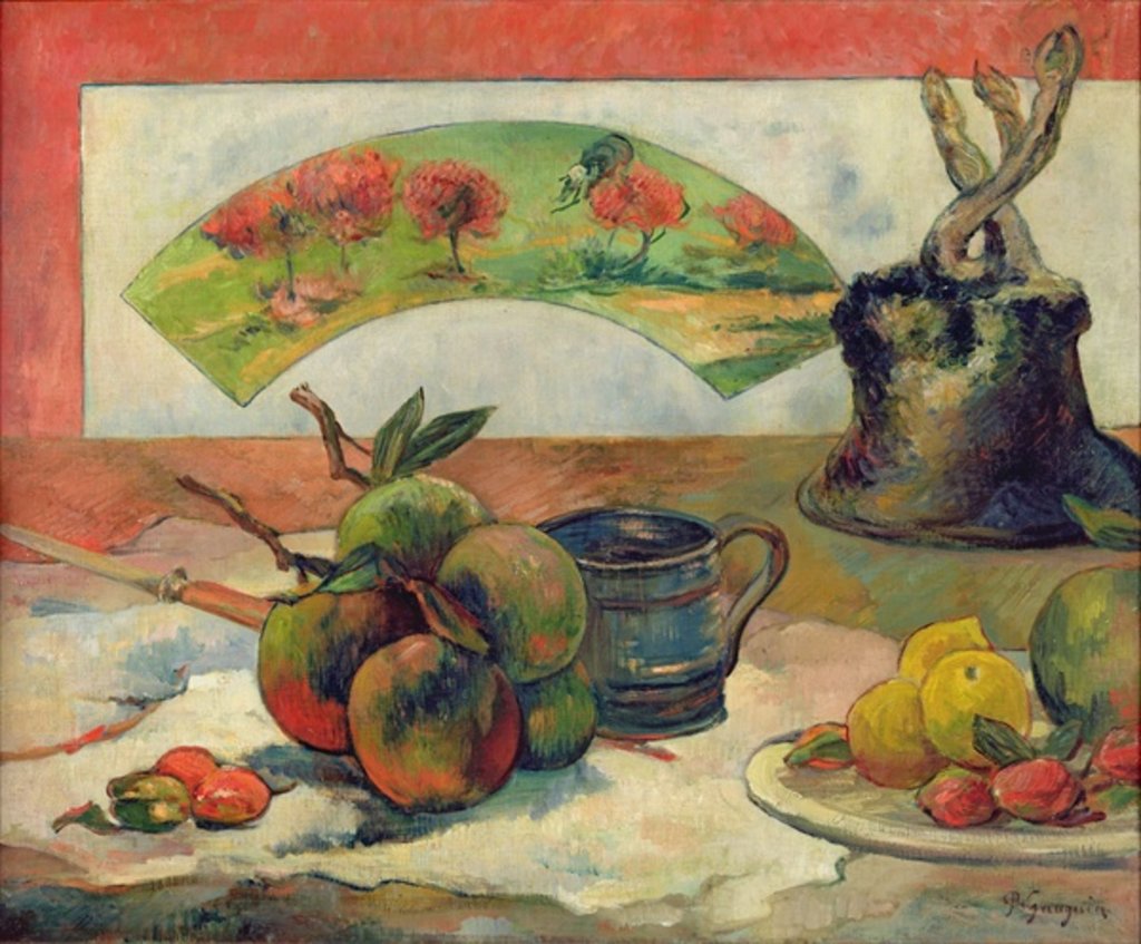 Detail of Still Life with a Fan, c.1889 by Paul Gauguin