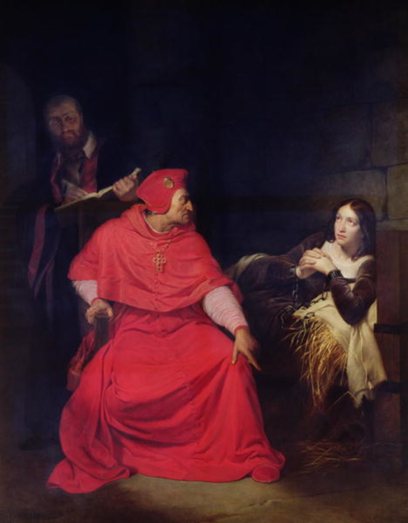 Detail of Joan of Arc and the Cardinal of Winchester in 1431, 1824 by Hippolyte Delaroche