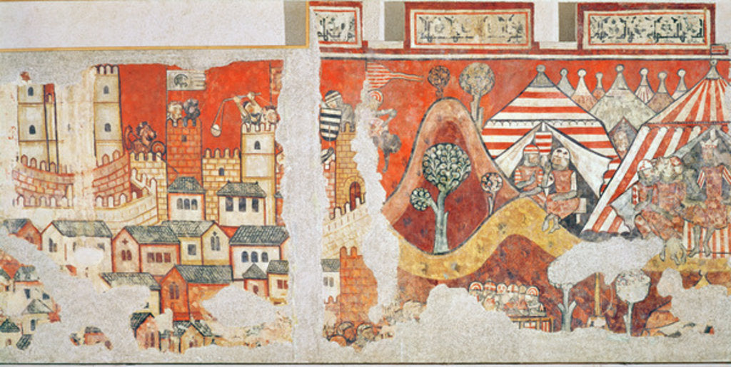 Detail of The royal camp of James I, King of Aragon during the siege of Mallorca in 1229 by Spanish School