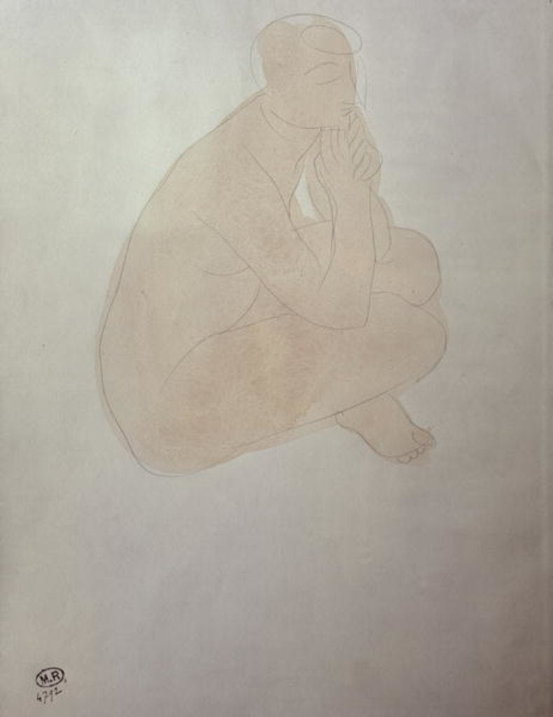 Detail of Woman Sitting Cross-Legged by Auguste Rodin