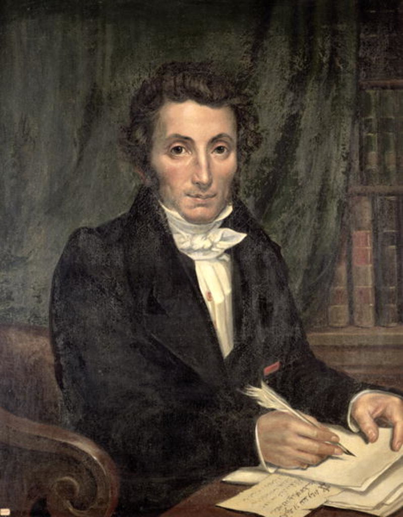 Detail of Portrait of Rene Caillie, French explorer of north-west Africa, 1830 by Amelie Legrand de Saint-Aubin