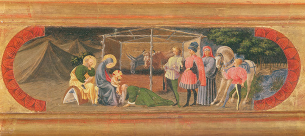 Detail of The Quarata Predella depicting the Adoration of the Magi, 1435-40 by Paolo Uccello