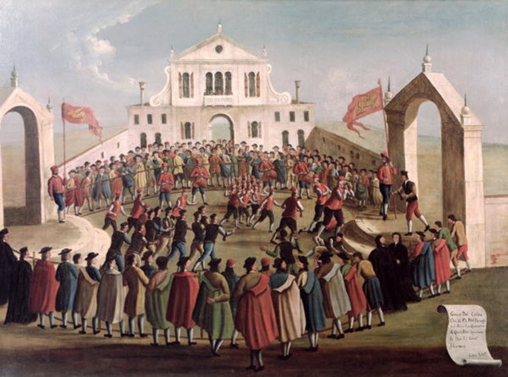 Detail of Game of Football at Sant'Alvise, Venice by Gabriele Bella