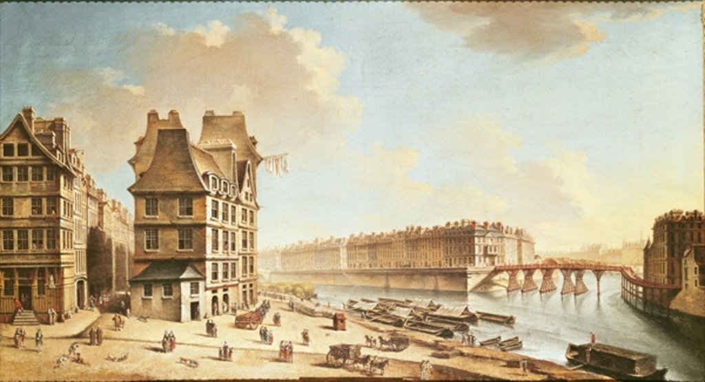 Detail of The Ile Saint-Louis from the Place de Greve, c.1757 by Nicolas & Jean Baptiste Raguenet