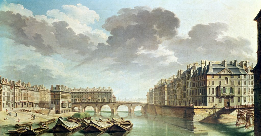 Detail of The Ile Saint-Louis and the Pont Marie in 1757 by Nicolas & Jean Baptiste Raguenet