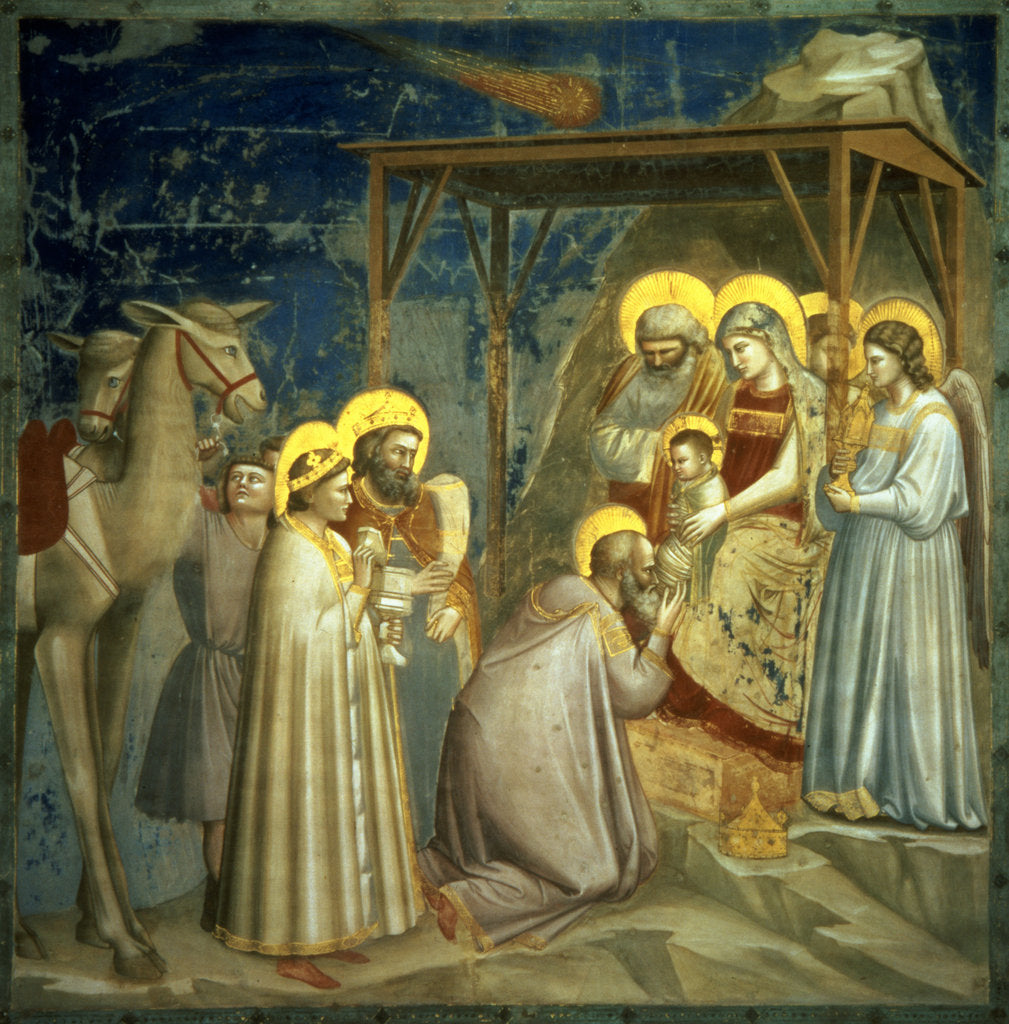 Detail of Adoration of the Magi in the Scrovegni Chapel, Padua, 1303-05 by Giotto