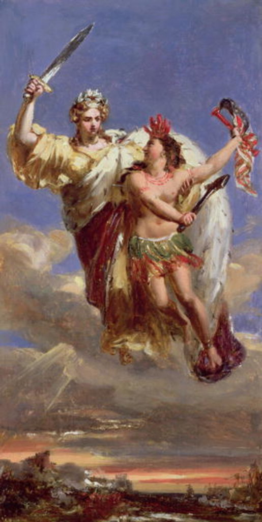 Detail of France Sustaining America: Allegory of the Siege of Yorktown by Louis Edouard Rioult