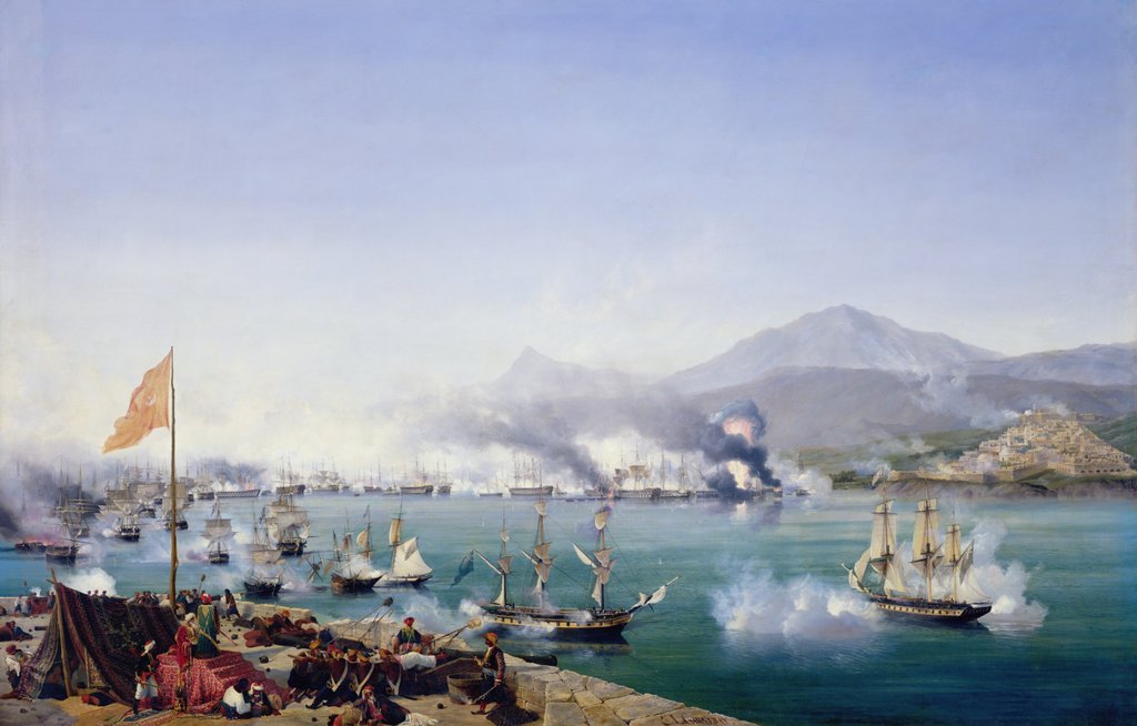 Detail of The Battle of Navarino, 20 October 1827 by Ambroise-Louis Garneray