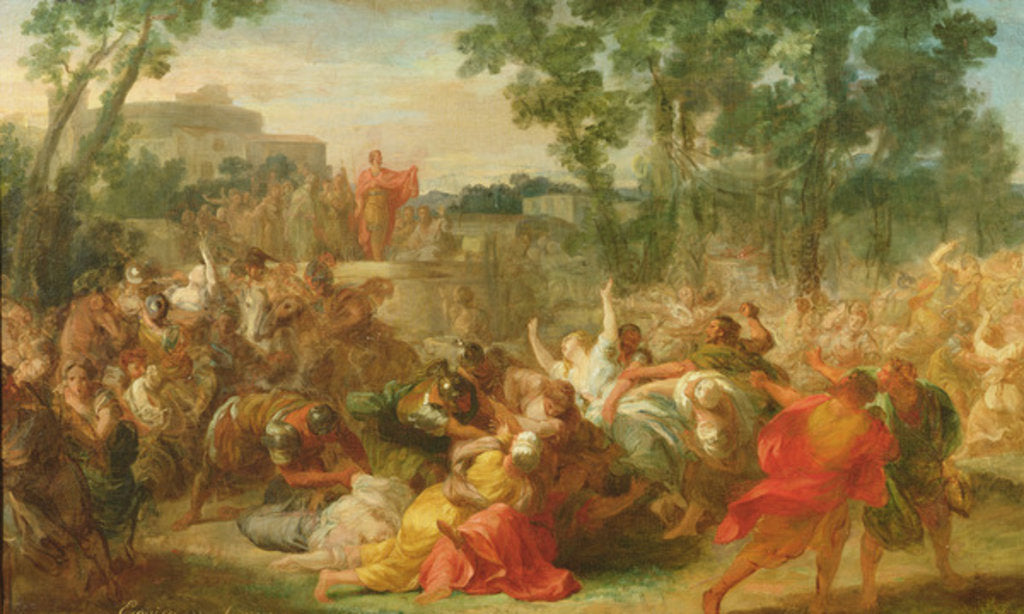 Detail of Study for Rape of the Sabines by Gabriel Francois Doyen