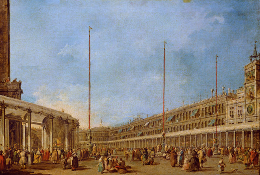 Detail of The Procession of the Corpus Domini through St. Mark's Square, c.1766-70 by Francesco Guardi