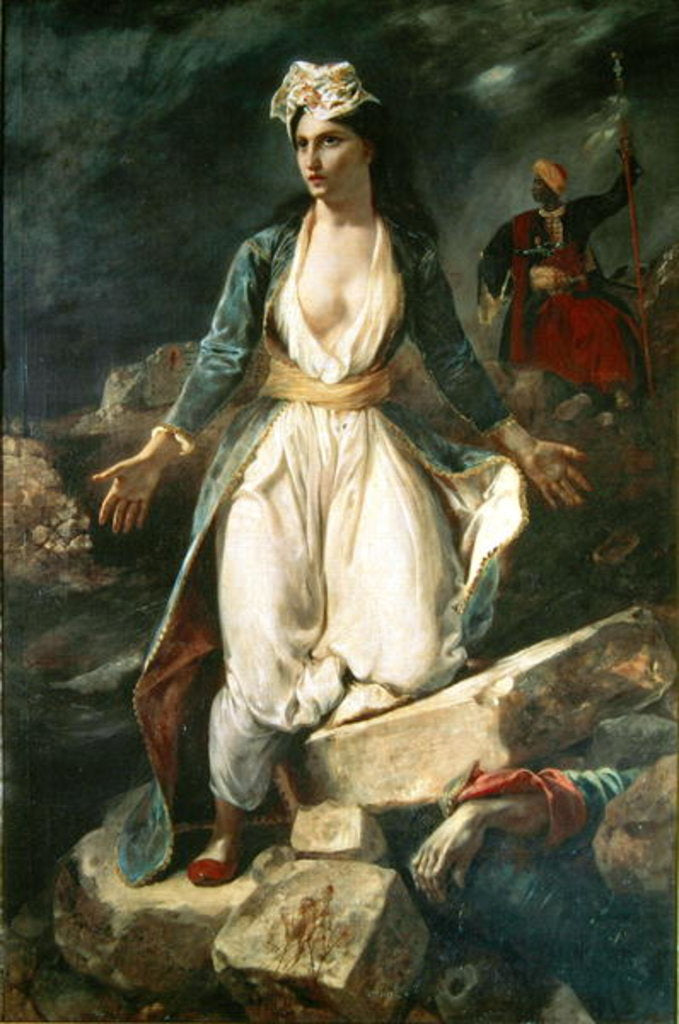 Detail of Greece expiring on the Ruins of Missolonghi, 1826 by Ferdinand Victor Eugene Delacroix
