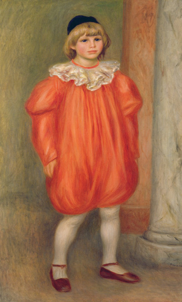 Detail of Claude Renoir in a clown costume, 1909 by Pierre Auguste Renoir