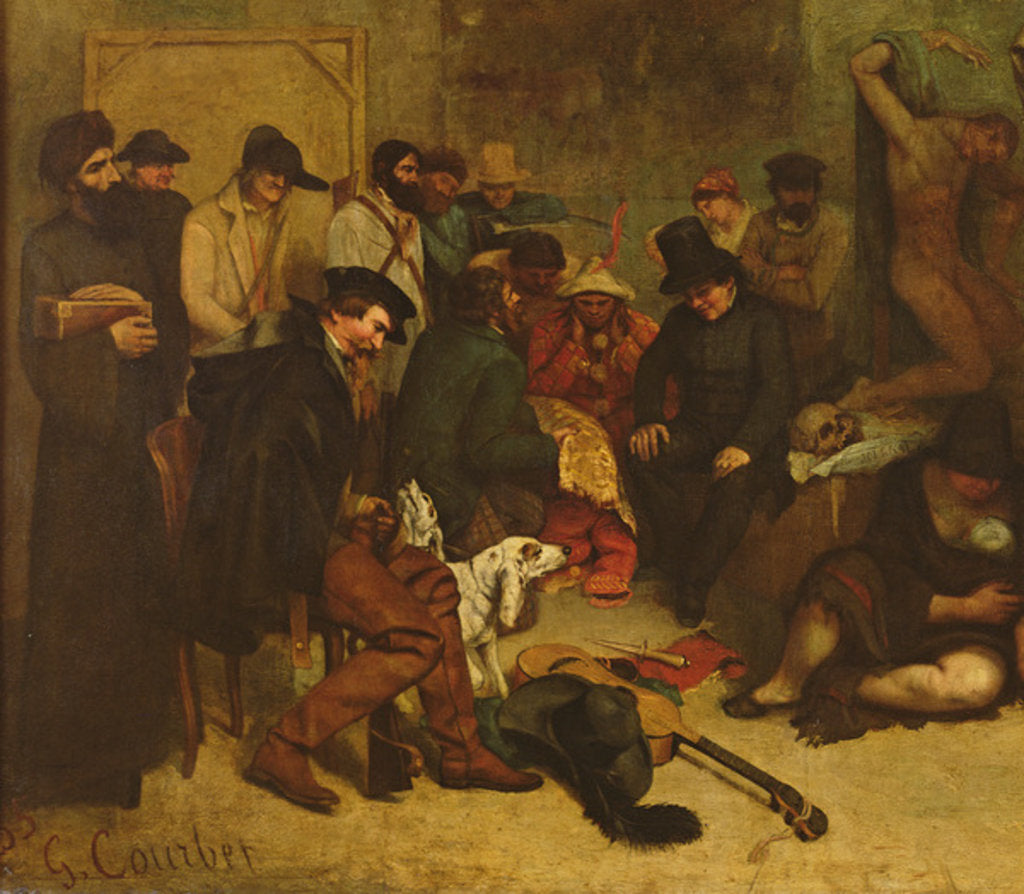 Detail of The Studio of the Painter, a Real Allegory, 1855 by Gustave Courbet