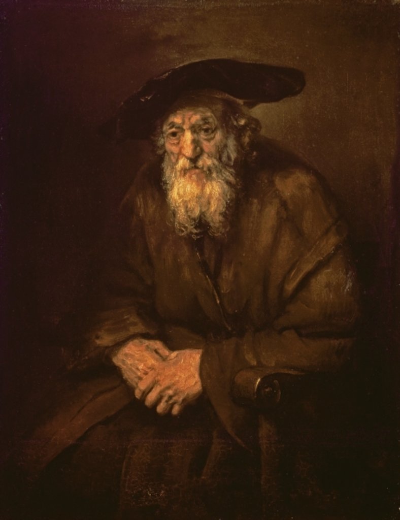 Detail of Portrait of an Old Jew by Rembrandt Harmensz. van Rijn