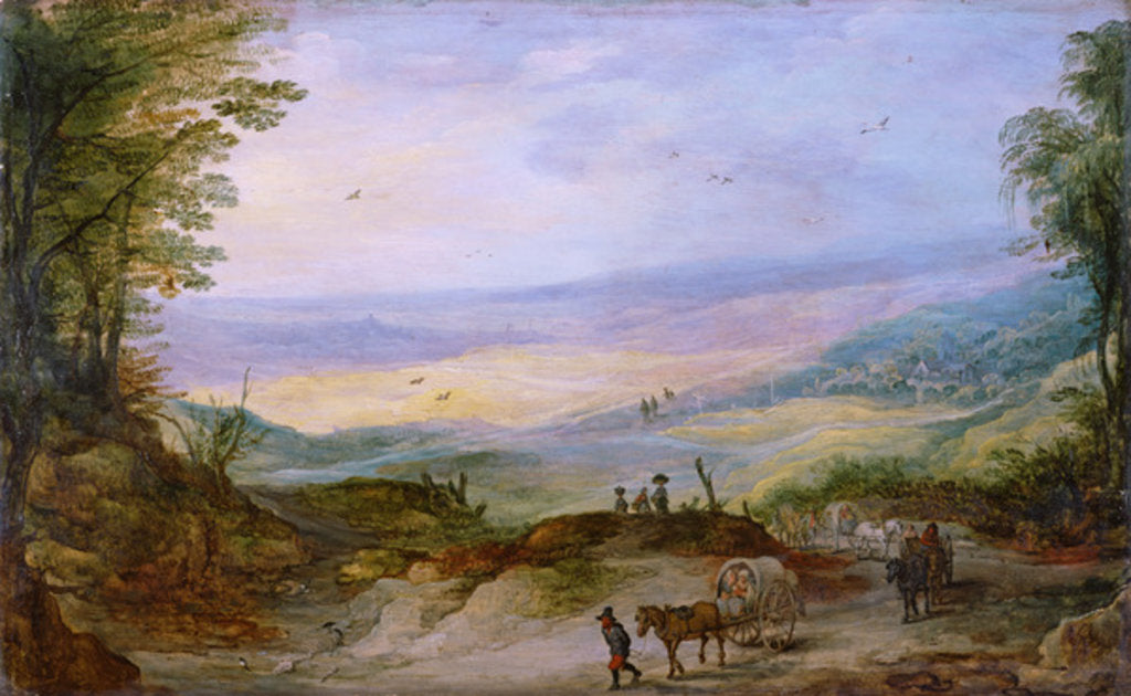 Detail of Return from the Market by Joos or Josse de The Younger Momper