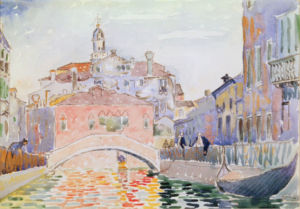 Detail of Canal in Venice by Henri-Edmond Cross