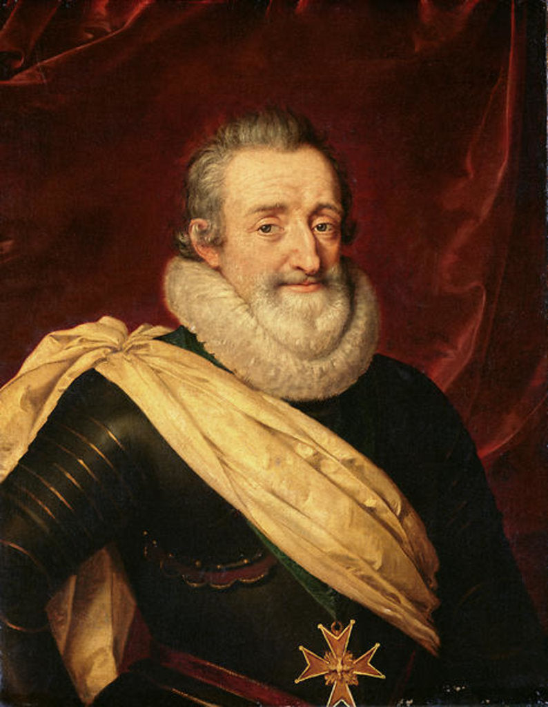 Detail of Portrait of Henri IV of France by Frans II Pourbus