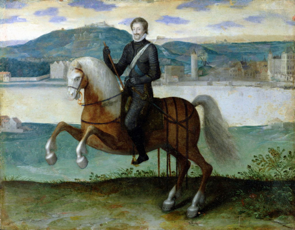 Detail of Equestrian Portrait of Henri IV King of France, before the walls of Paris, 1594 by French School