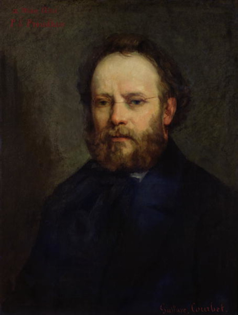 Detail of Portrait of Pierre Joseph Proudhon 1865 by Gustave Courbet